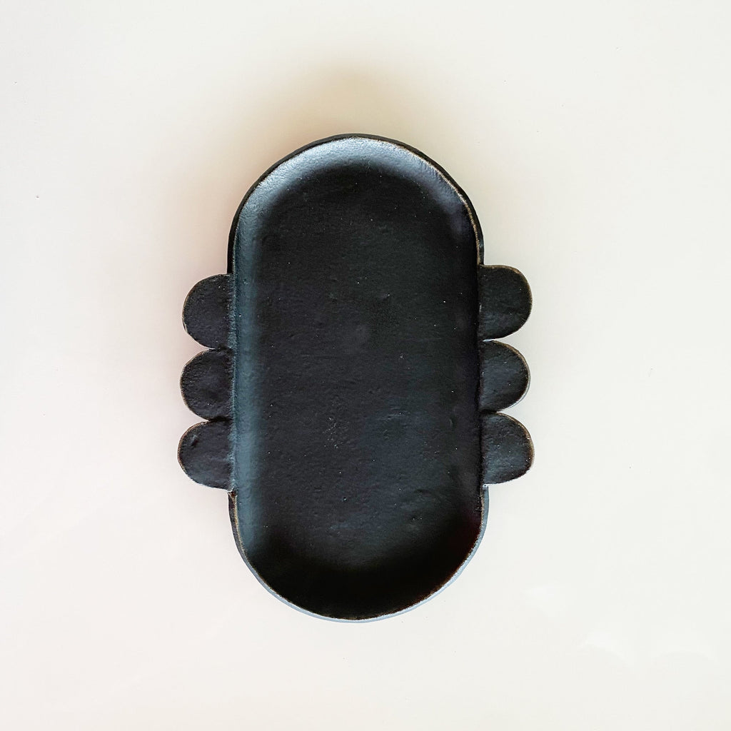WHOLESALE Pill Tray with Scallops - Black