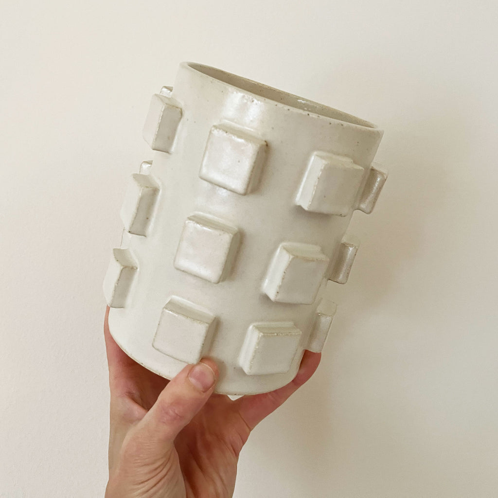 Cubed Vase - White