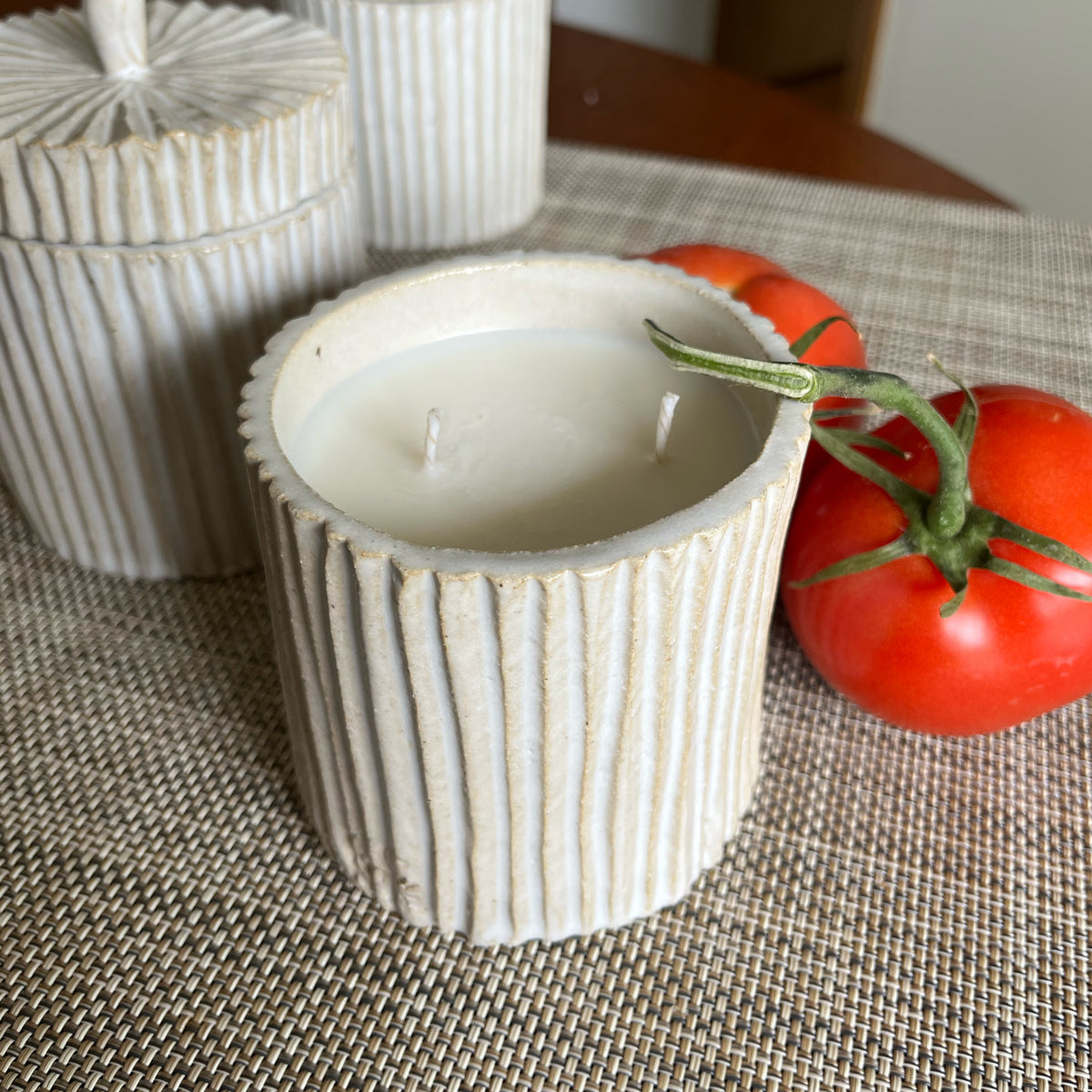食器 candle Ceramic Lemon and Cedar Jar Candle Olive Green 6oz - Hearth & Hand