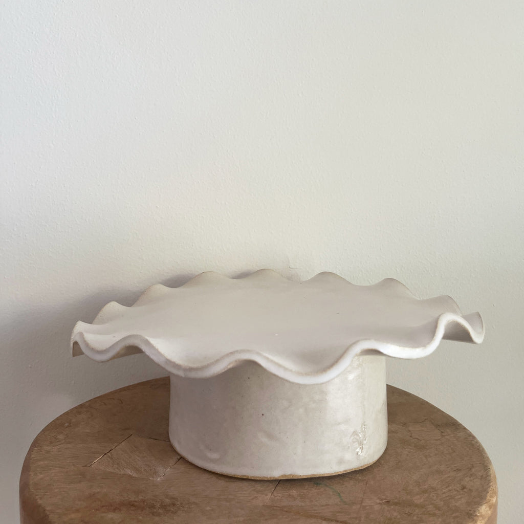 OOPS! Ruffle Pedestal Plate - Large