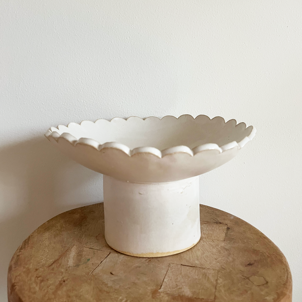 OOPS! Scalloped Pedestal Bowl #2