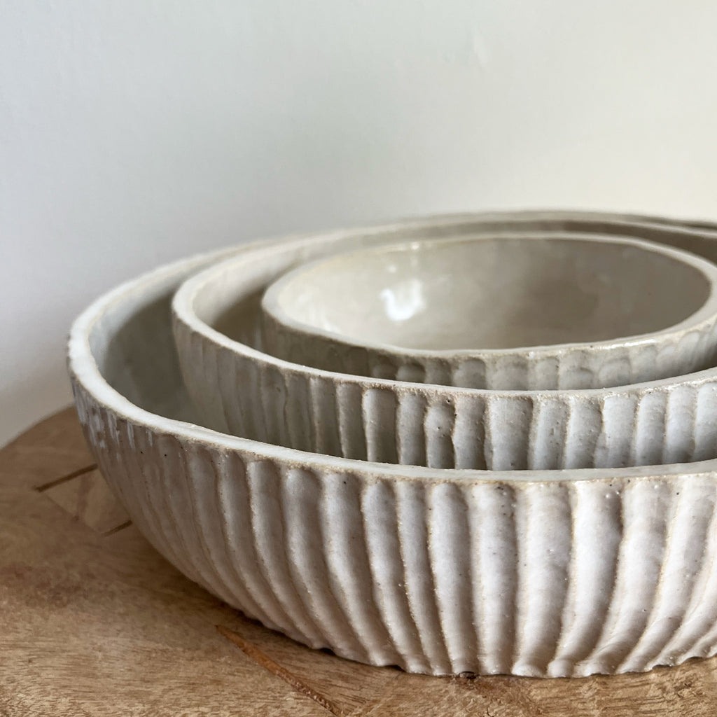 WHOLESALE Ribbed Serving Bowls