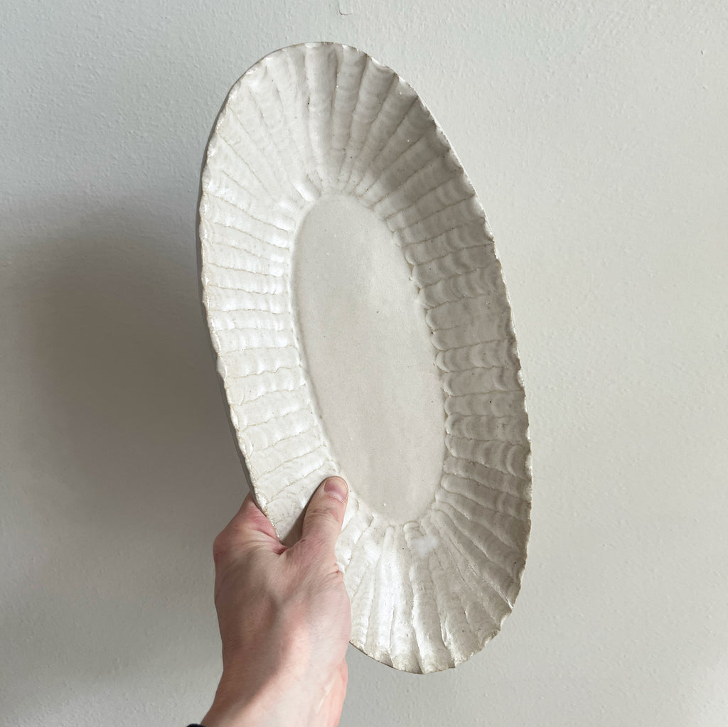 WHOLESALE Ribbed Edge Platter - Oblong