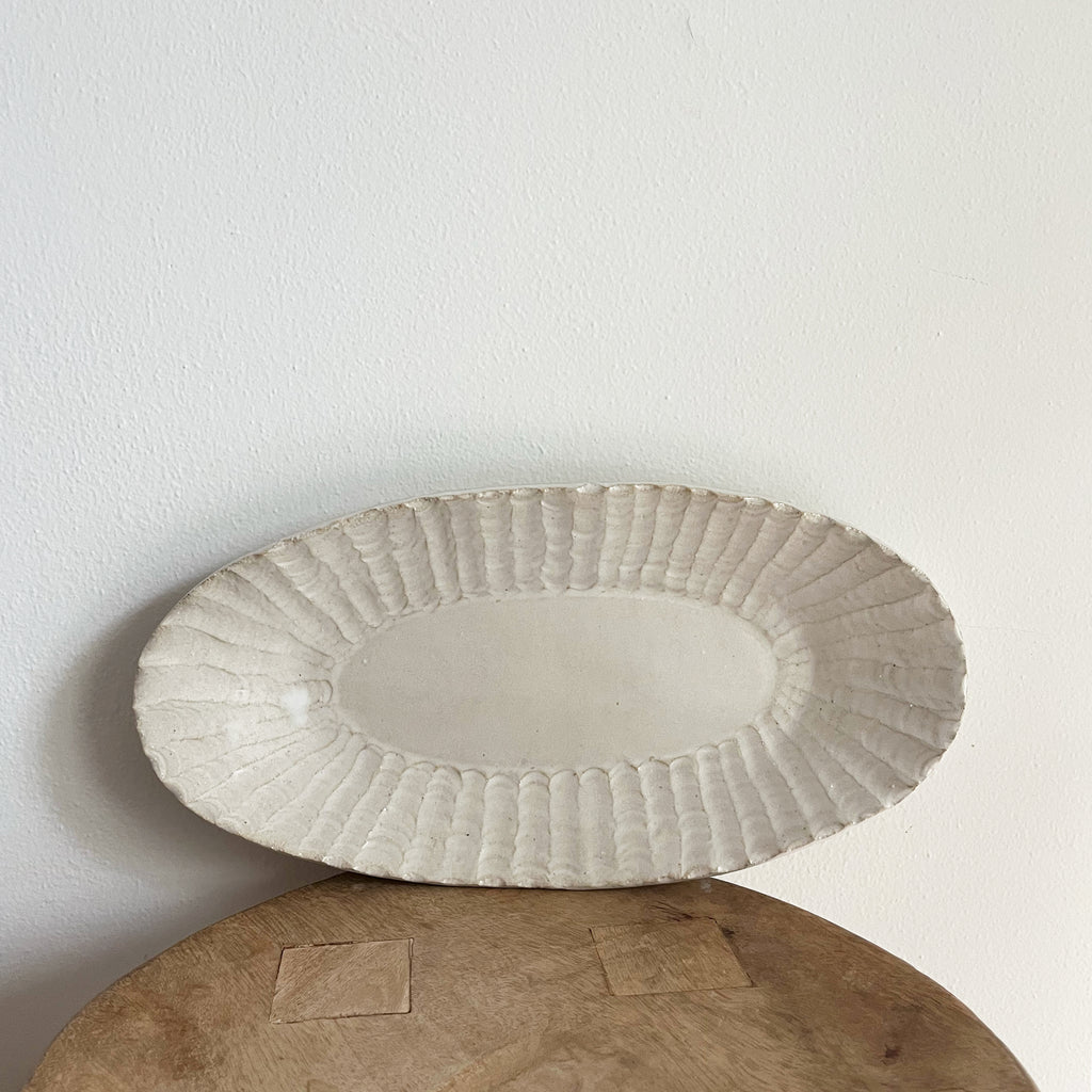 WHOLESALE Ribbed Edge Platter - Oblong