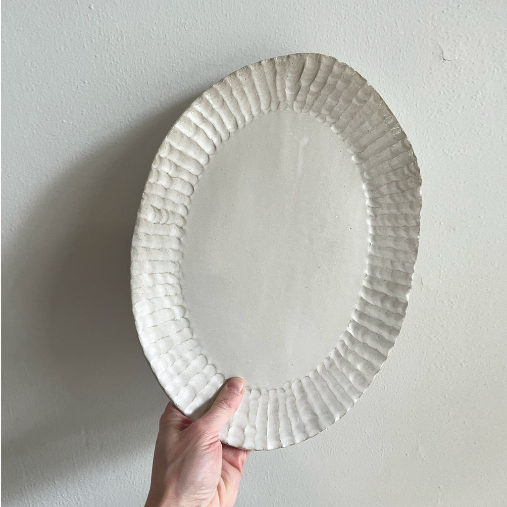 WHOLESALE Ribbed Edge Platter - Wide