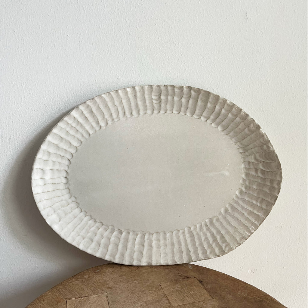 WHOLESALE Ribbed Edge Platter - Wide