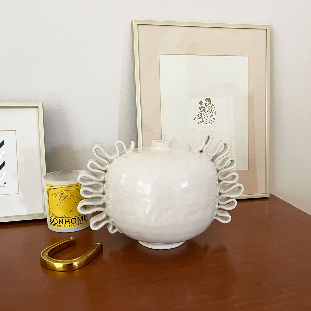 Ribbon Vase #1 - White