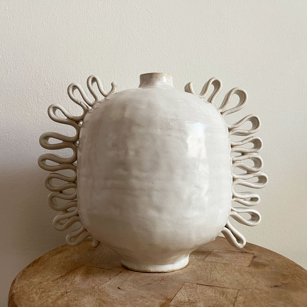 Ribbon Vase #2 - White