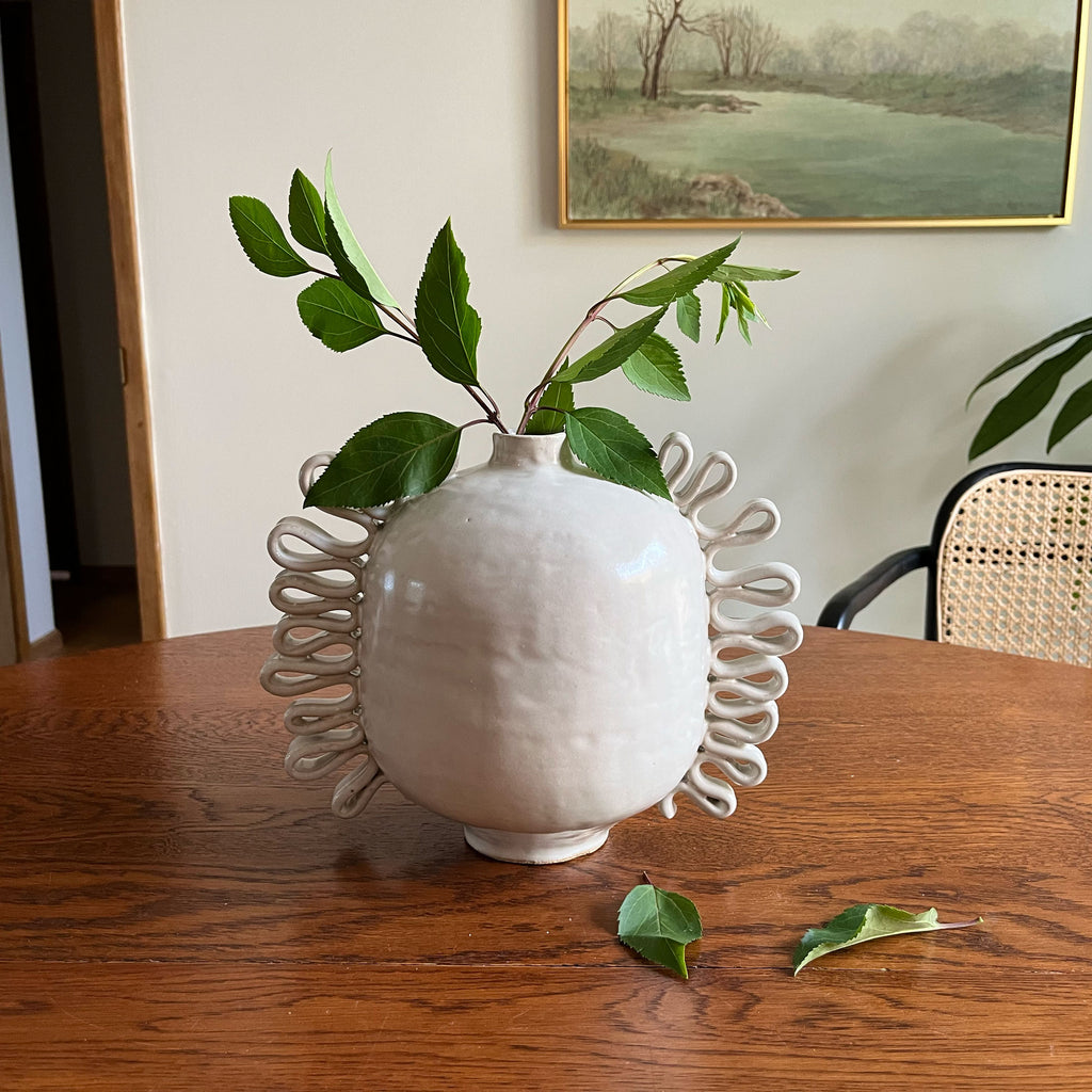 Ribbon Vase #2 - White