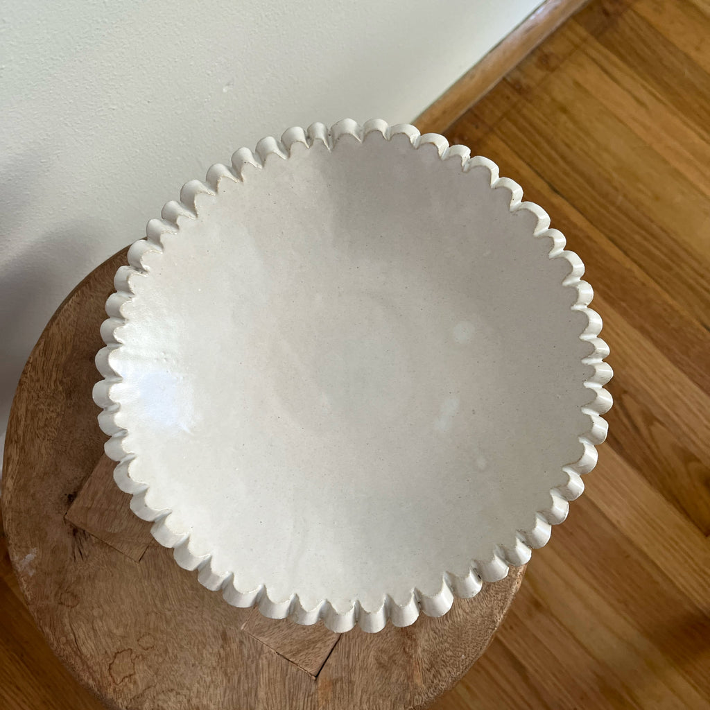 WHOLESALE Scalloped Pedestal Bowl