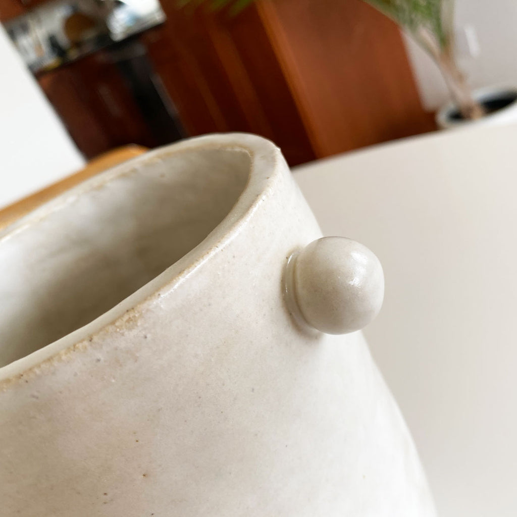 handmade knob handled vessel