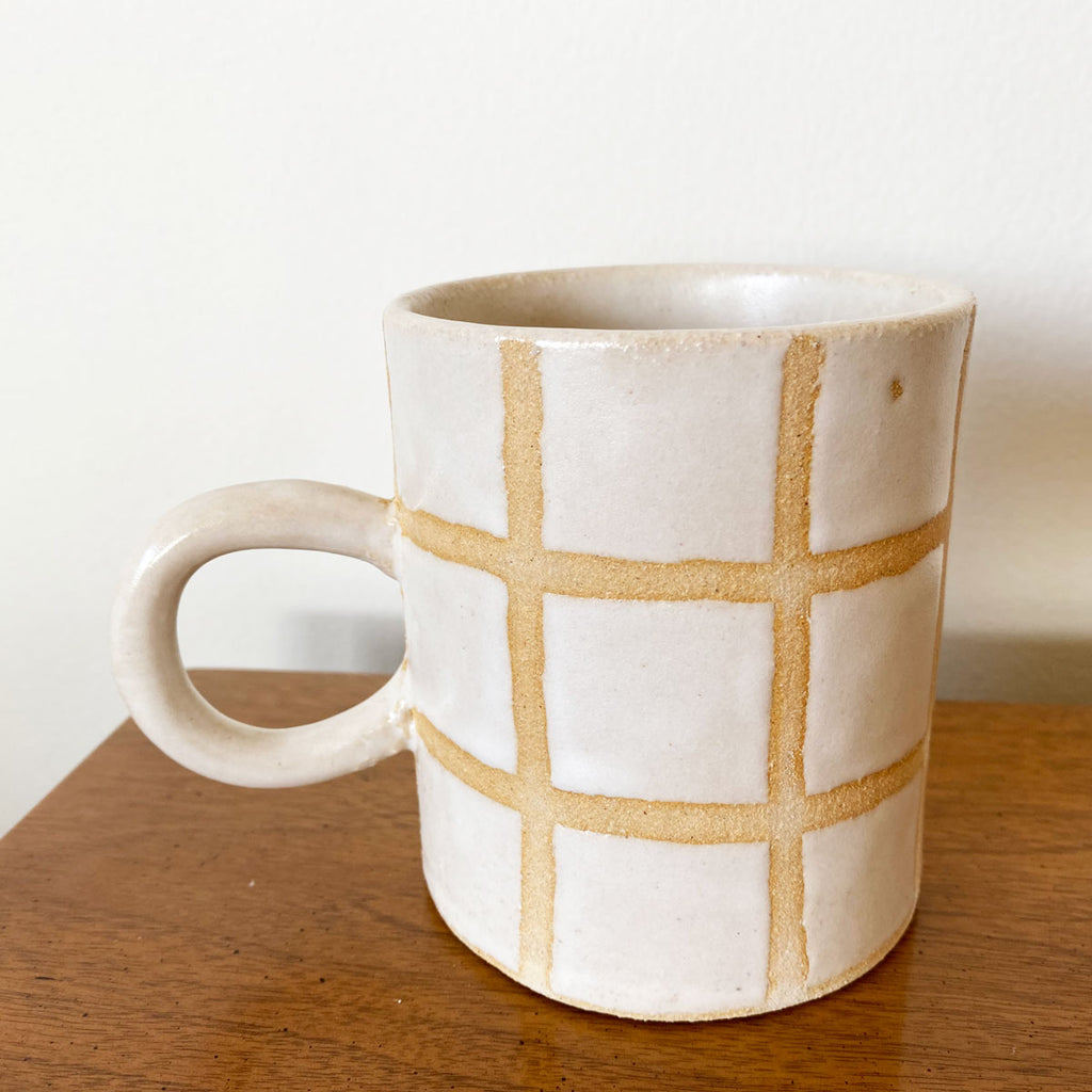 handmade windowpane mug
