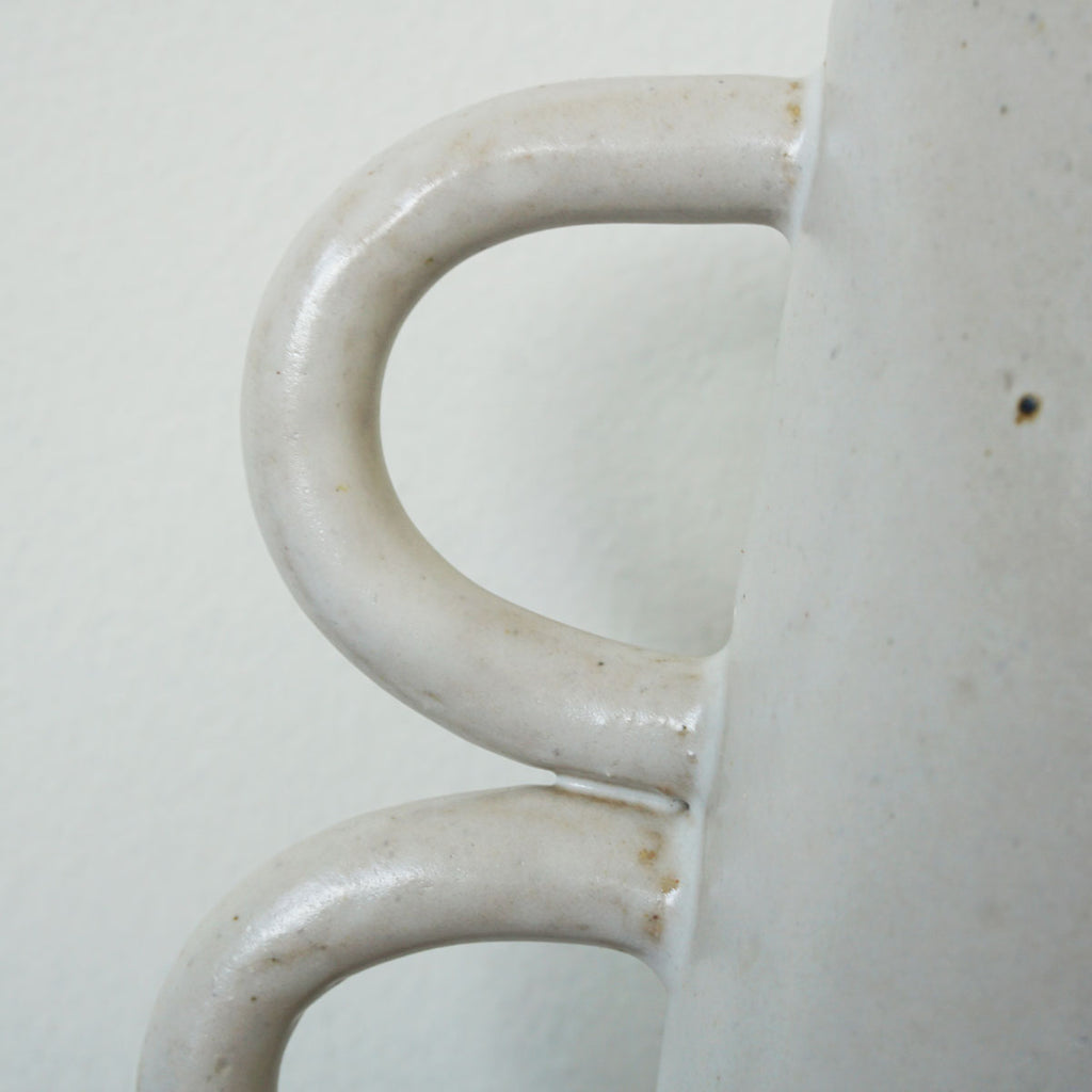 handmade triple loops vase detail