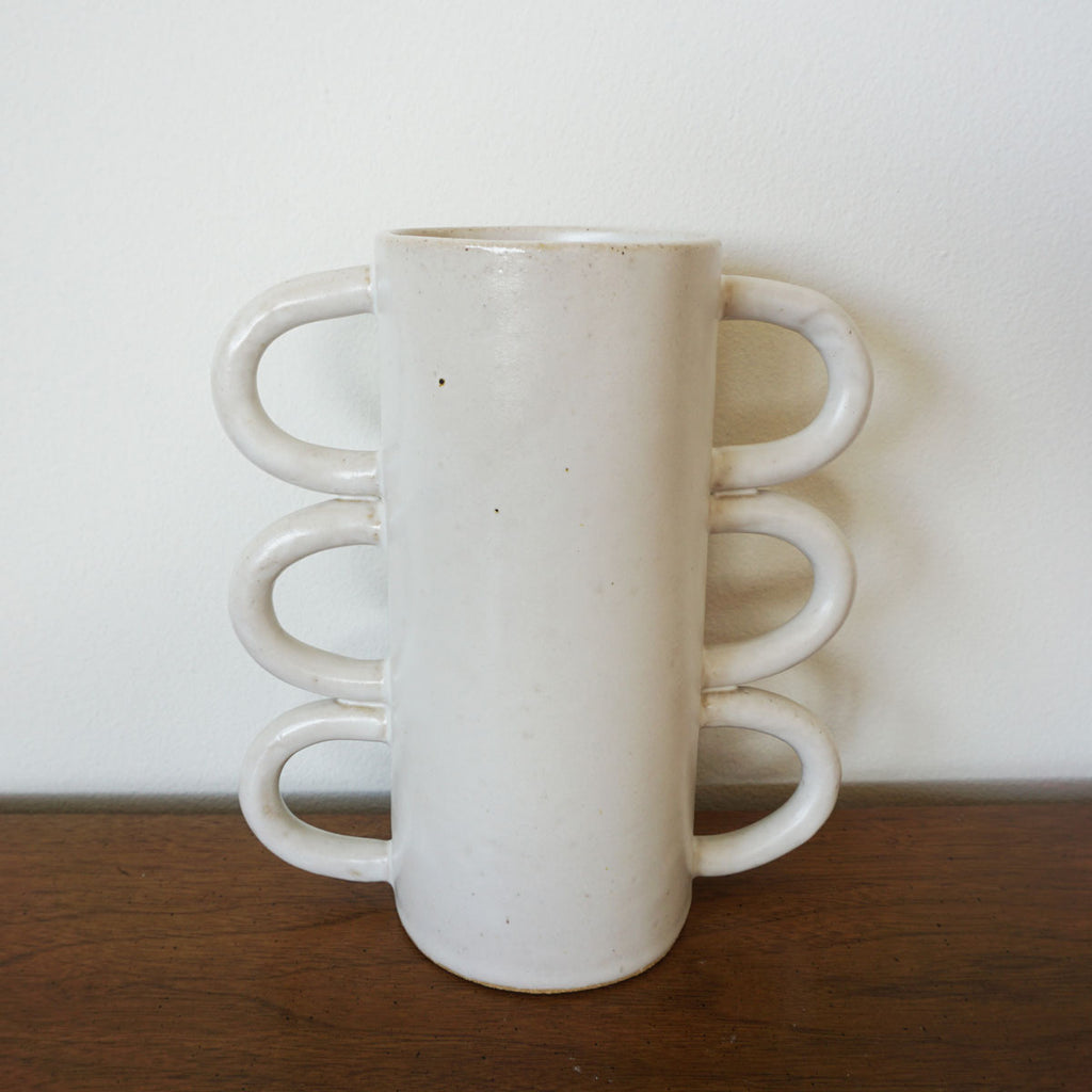 handmade triple loops vase
