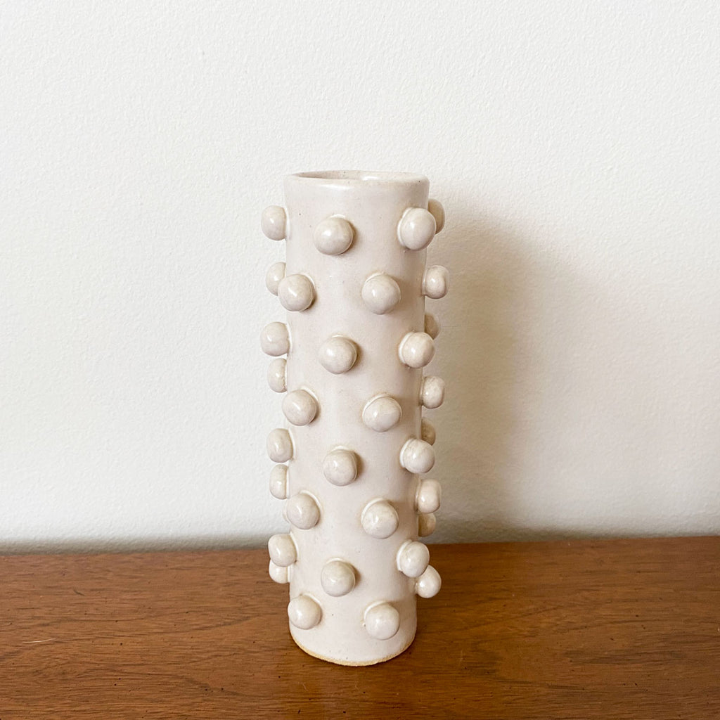 Skinny Bobble Vase - White