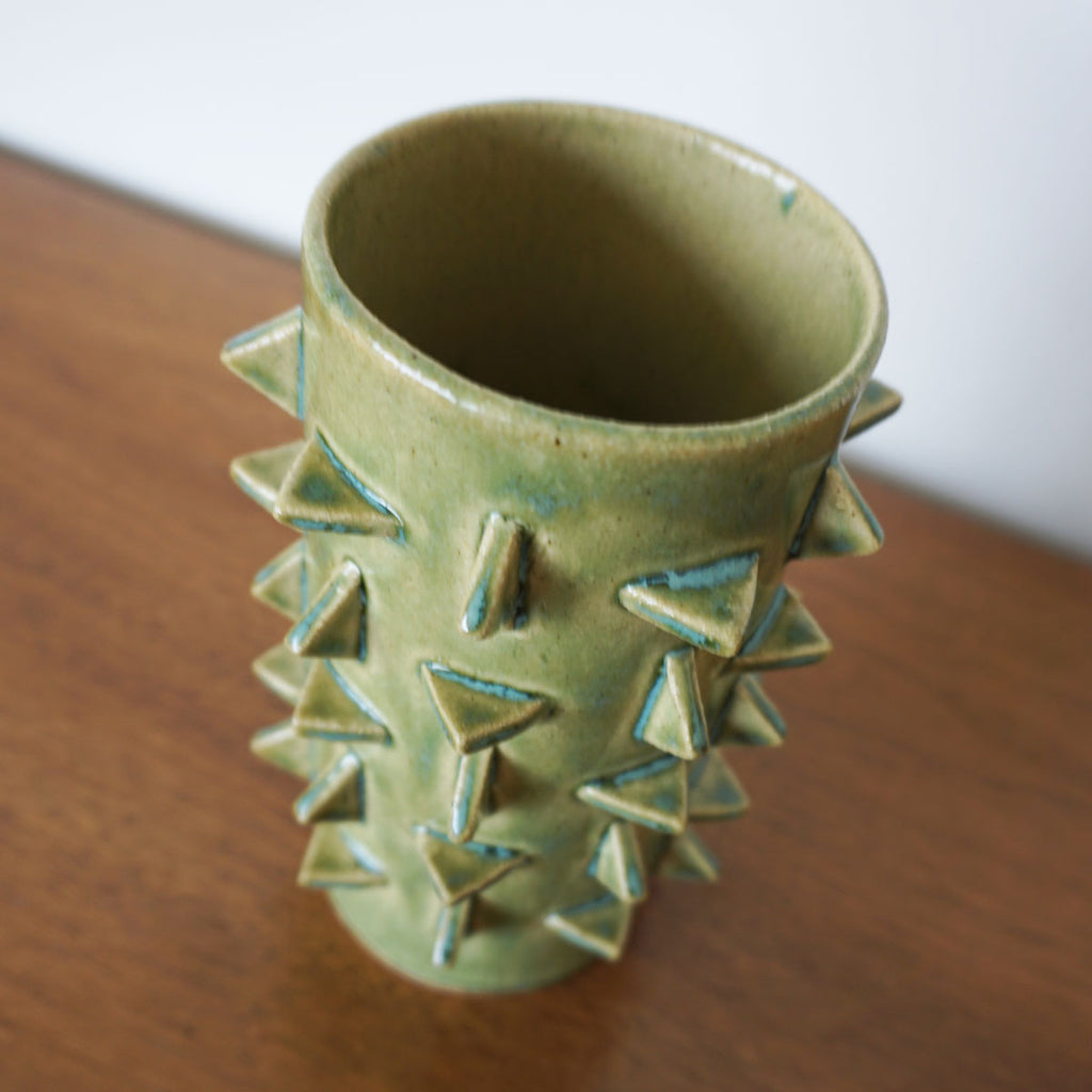 Green Spikes Vase