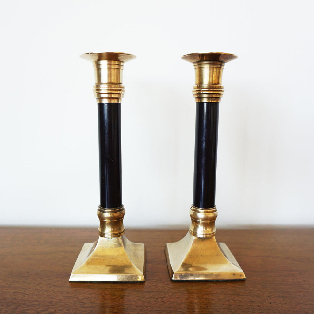 vintage brass candlesticks