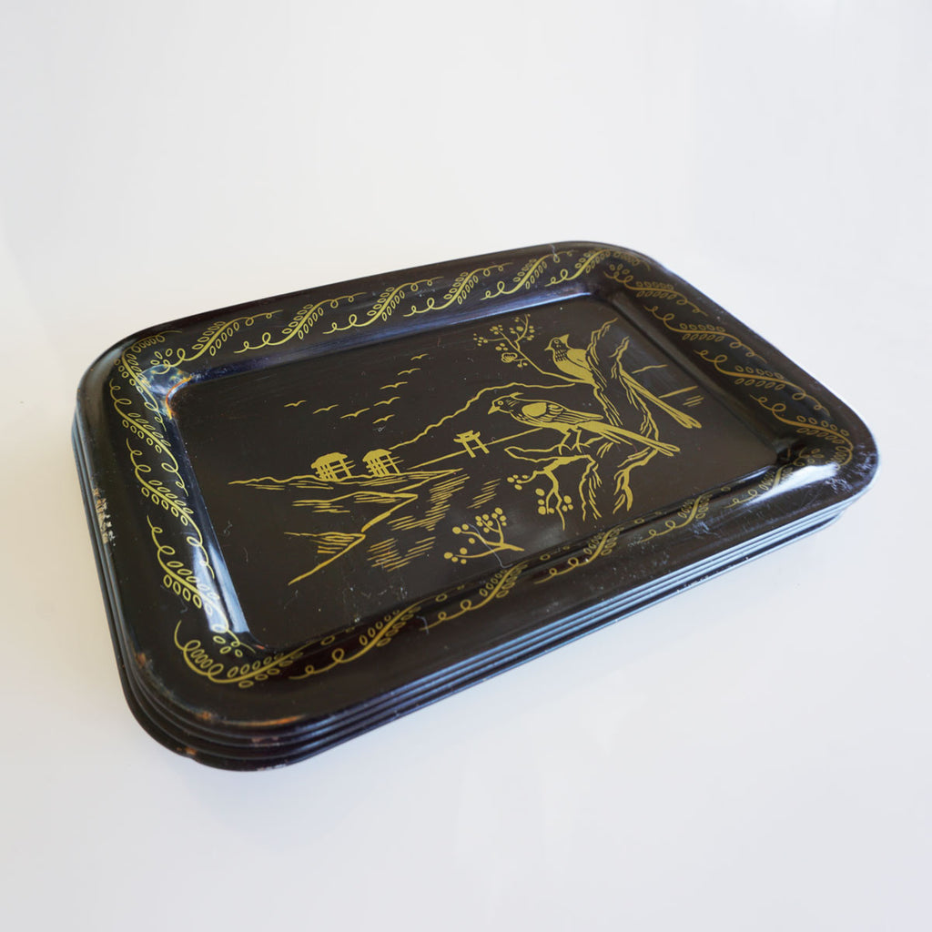 vintage chinoiserie trays