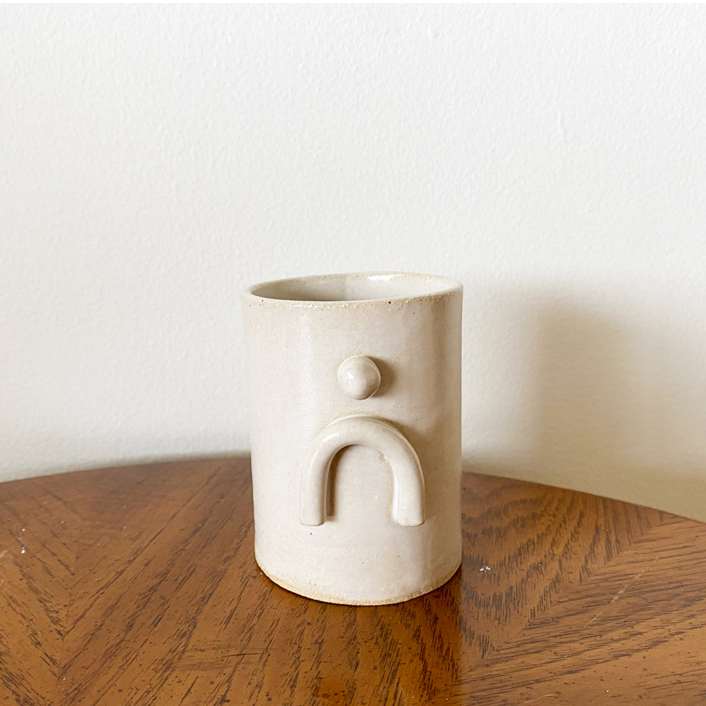 Abstract Noodle Cup - White
