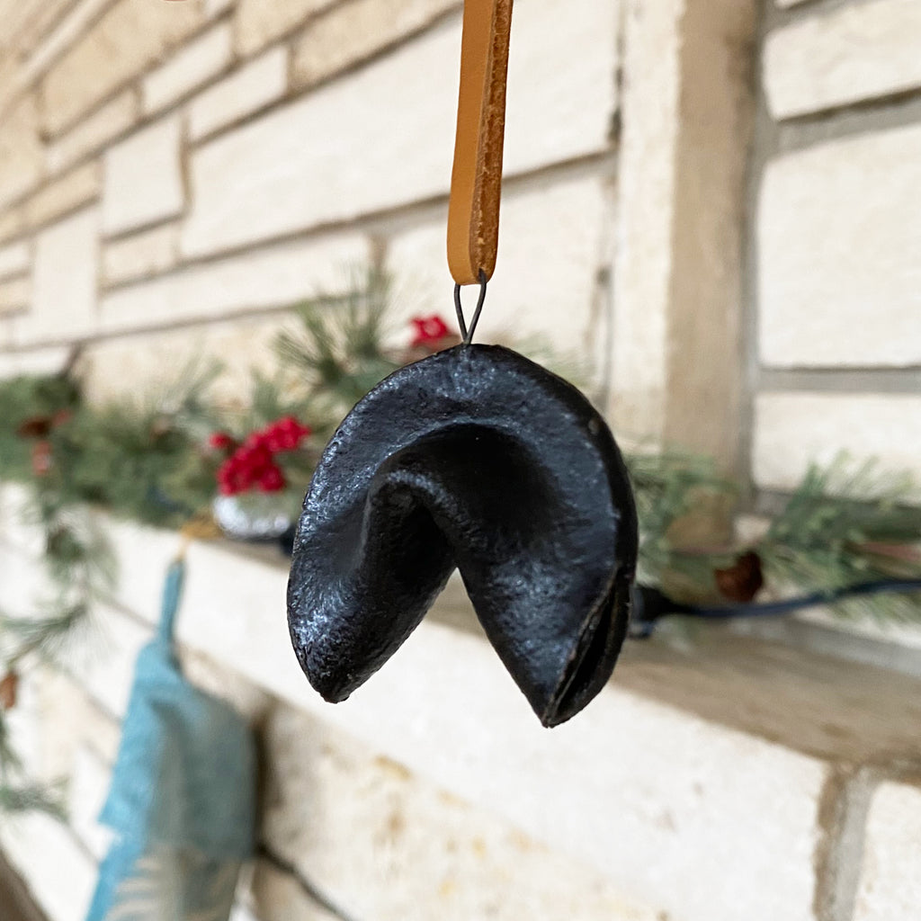 Fortune Cookie Ornament - Black