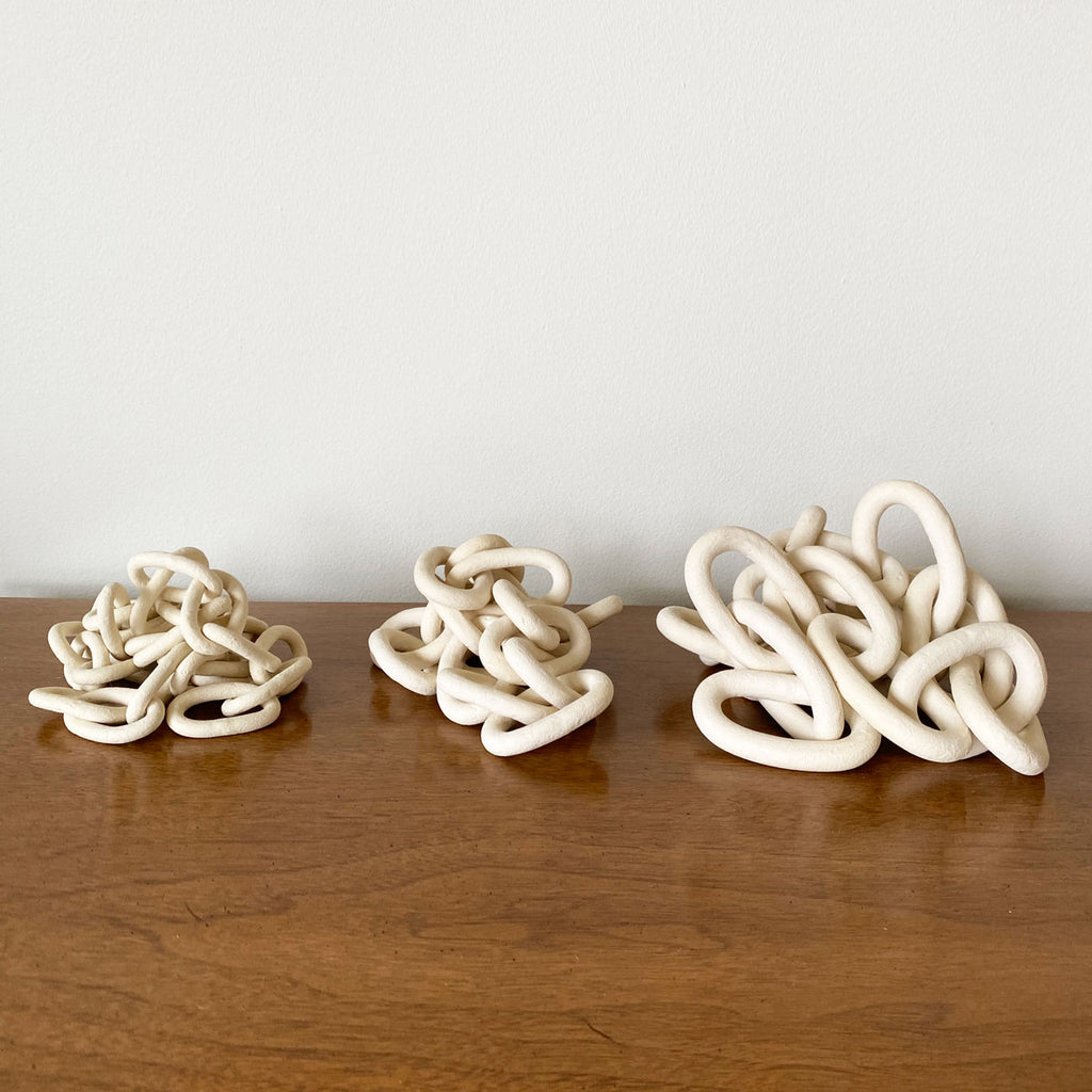 Medium Porcelain Chain - White