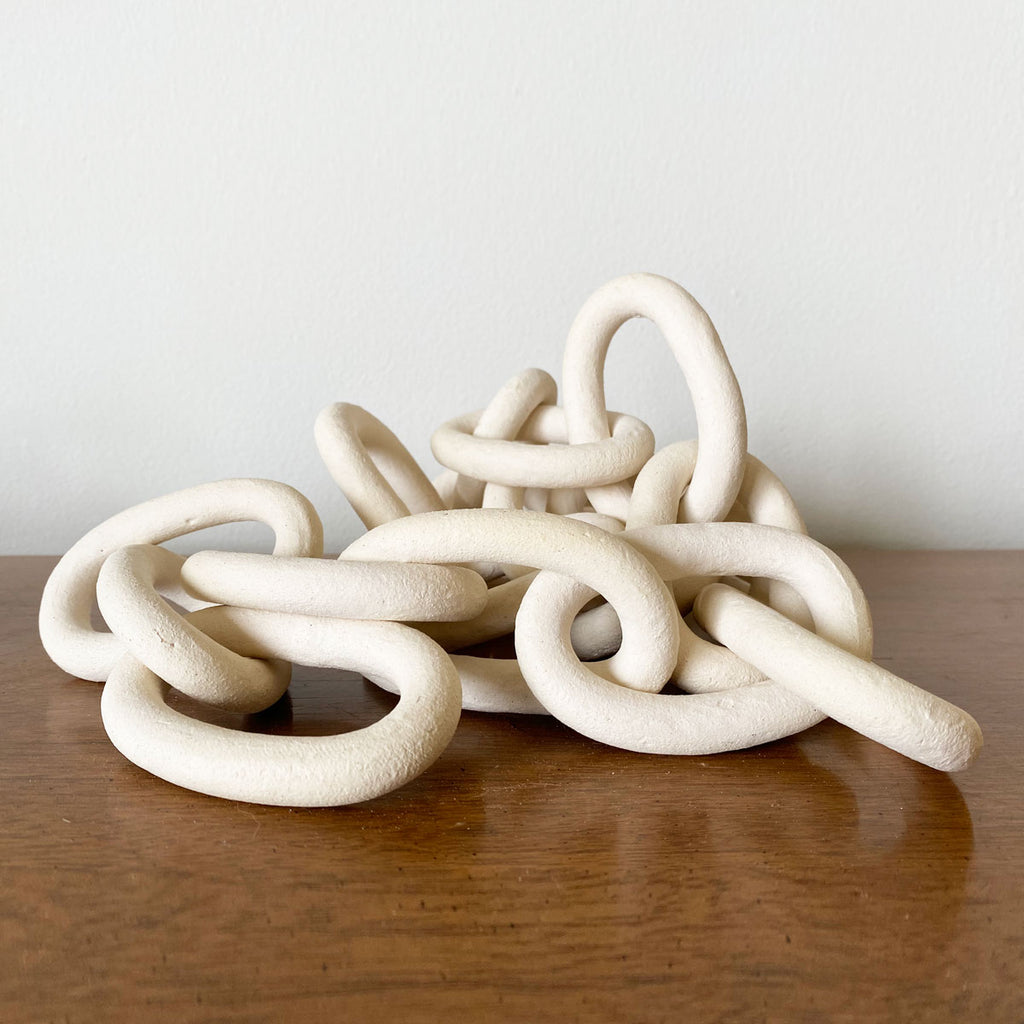 Large Porcelain Chain - White