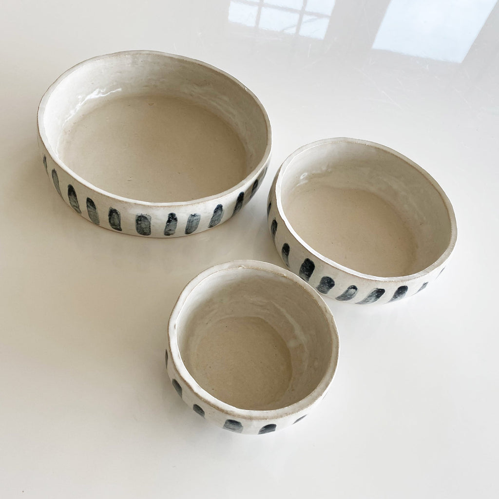 Painted Stripe Bowl - Medium