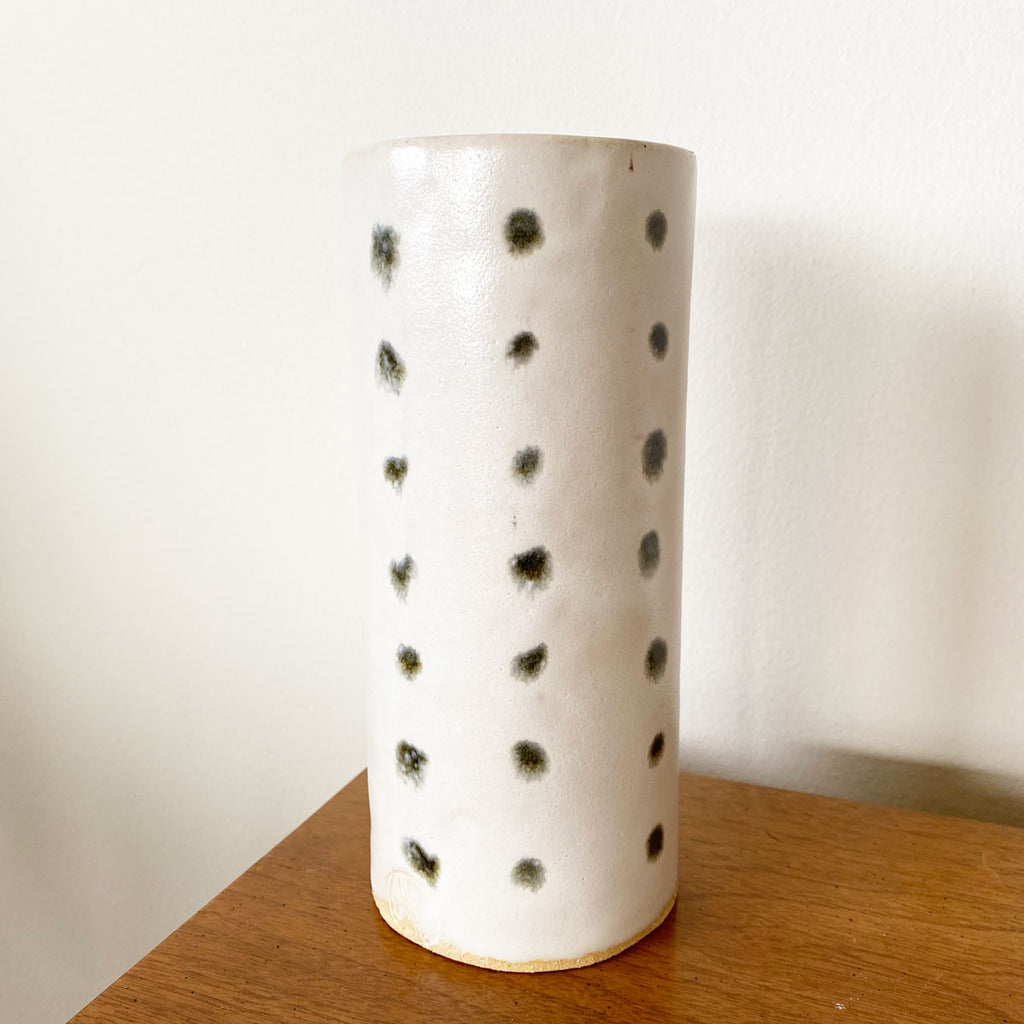 handmade polka dot vase