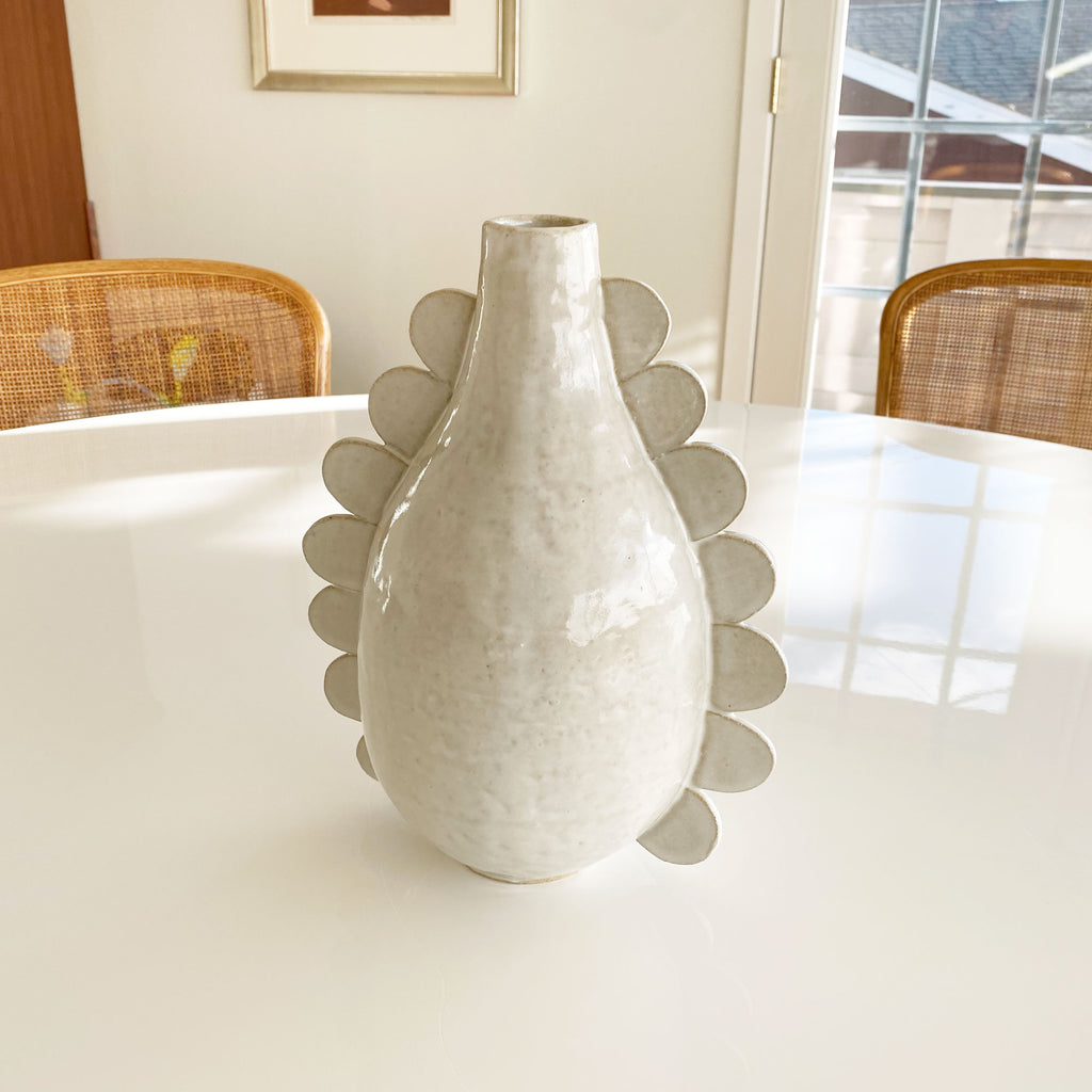 Scalloped Sculpture Vase