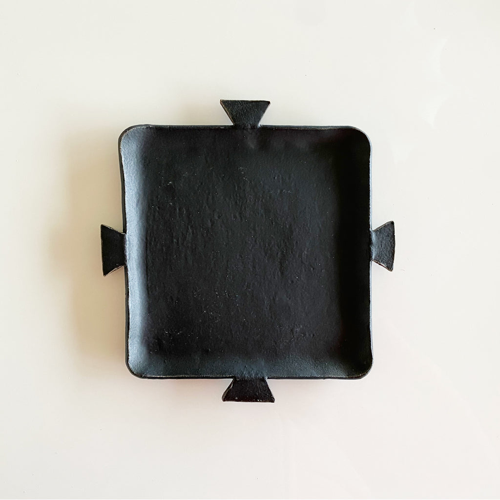 Detailed Square Tray - Black